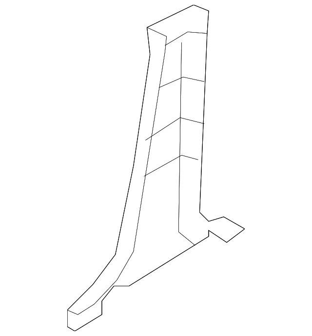 Lower Center Pillar Trim - Passenger Side (RH) - Kia (85845-1D100RU)