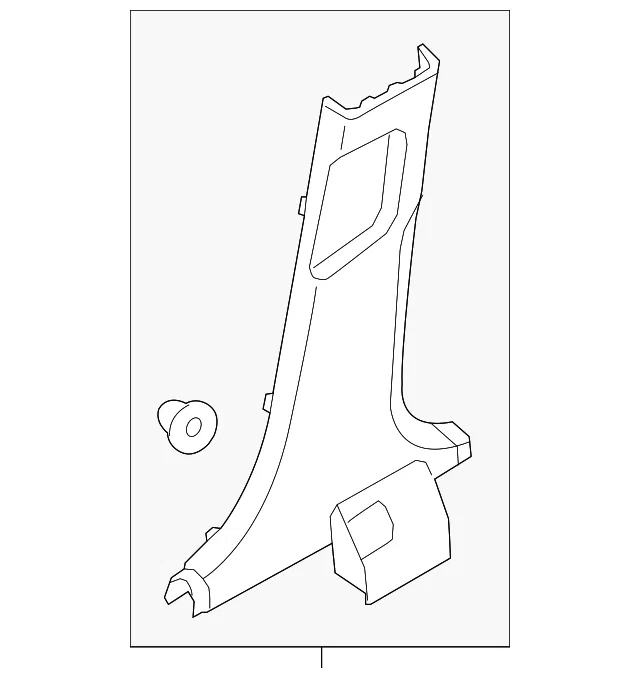 Lower Center Pillar Trim - Kia (85845-4C000VA)