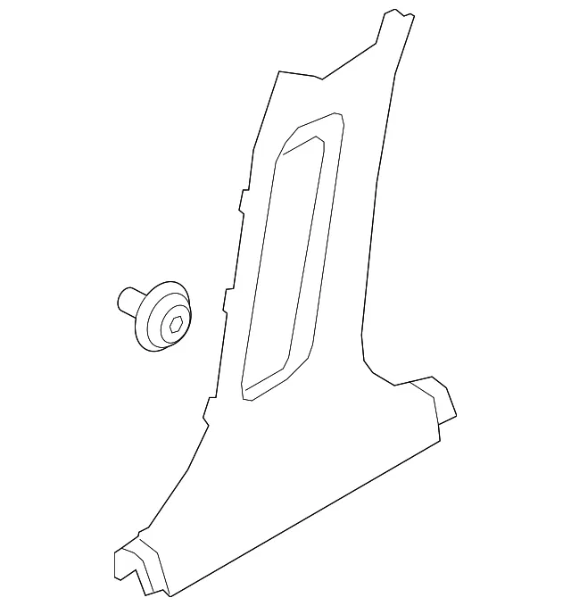 Lower Center Pillar Trim - Passenger Side (RH) - Kia (85845-D5000WK)