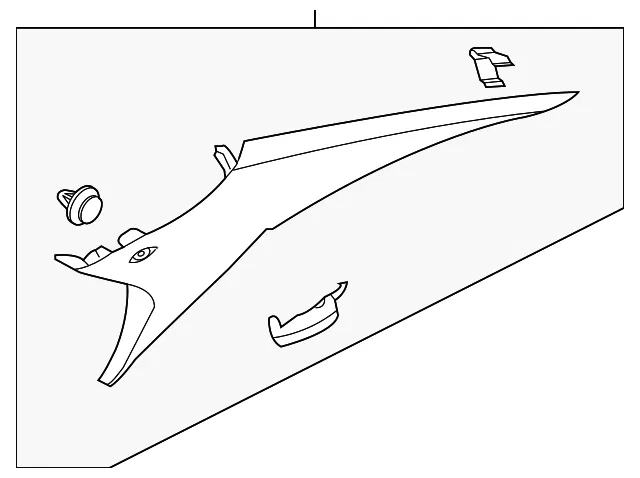Upper Quarter Trim - Passenger Side (RH) - Kia (85860-1M1008O)