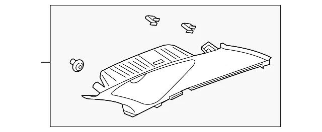 Upper Quarter Trim - Passenger Side (RH) - Kia (85860-1M3008O)