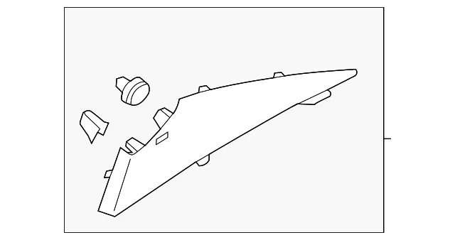 Upper Quarter Trim - Passenger Side (RH) - Kia (85860-1W000HCS)