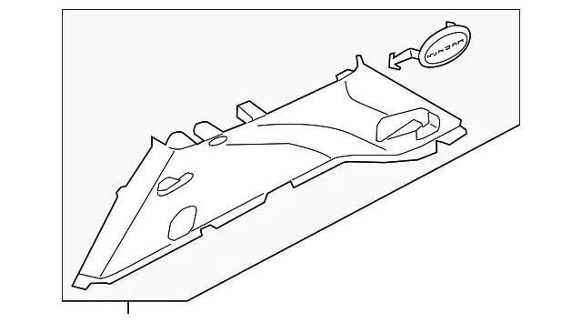 Upper Quarter Trim - Passenger Side (RH) - Kia (85860-3W100WK)