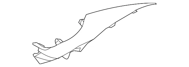 Upper Quarter Trim - Passenger Side (RH) - Kia (85860-A7200WK)