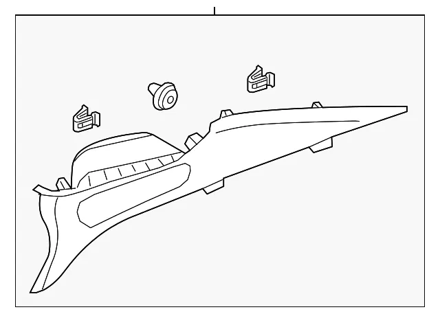 Quarter Pillar Trim - Passenger Side (RH) - Kia (85860-D4000BGA)