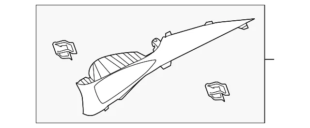 Upper Quarter Trim - Passenger Side (RH) - Kia (85860-J6600BGA)