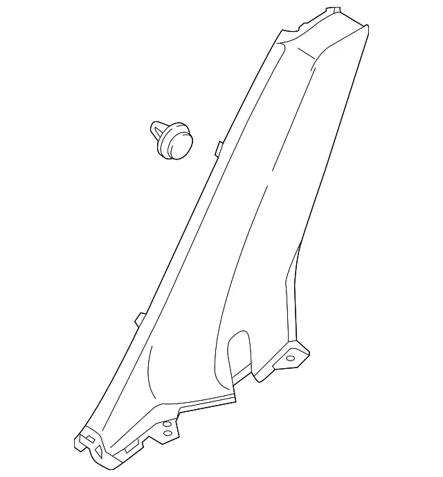 Lower Quarter Trim - Passenger Side (RH) - Kia (85895-B0500WK)