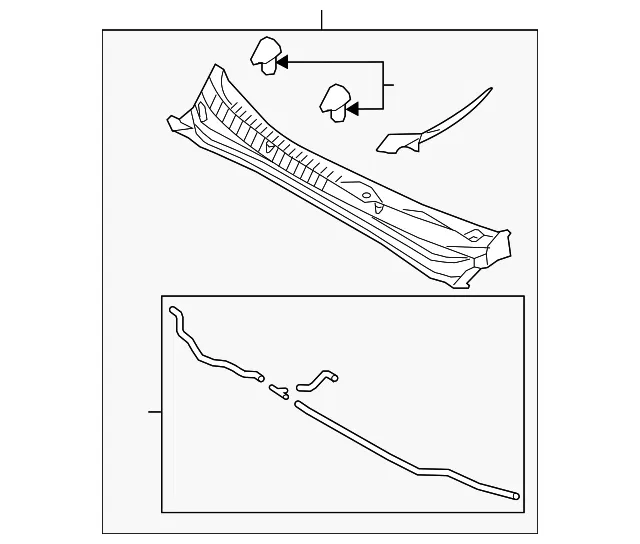 Cowl Grille - Kia (86150-2T000)