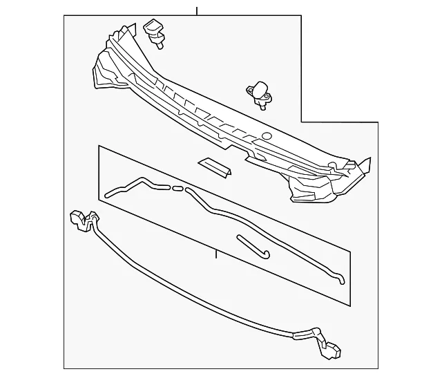 Cowl Grille - Kia (86150-A7000)