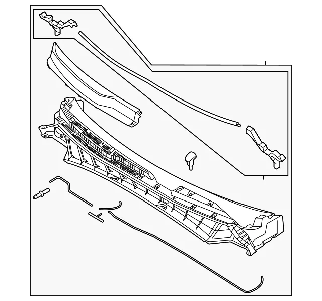 Cowl Grille - Kia (86150-AT100)