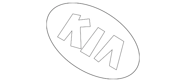 Bumper Cover Emblem - Kia (86300-D9700)