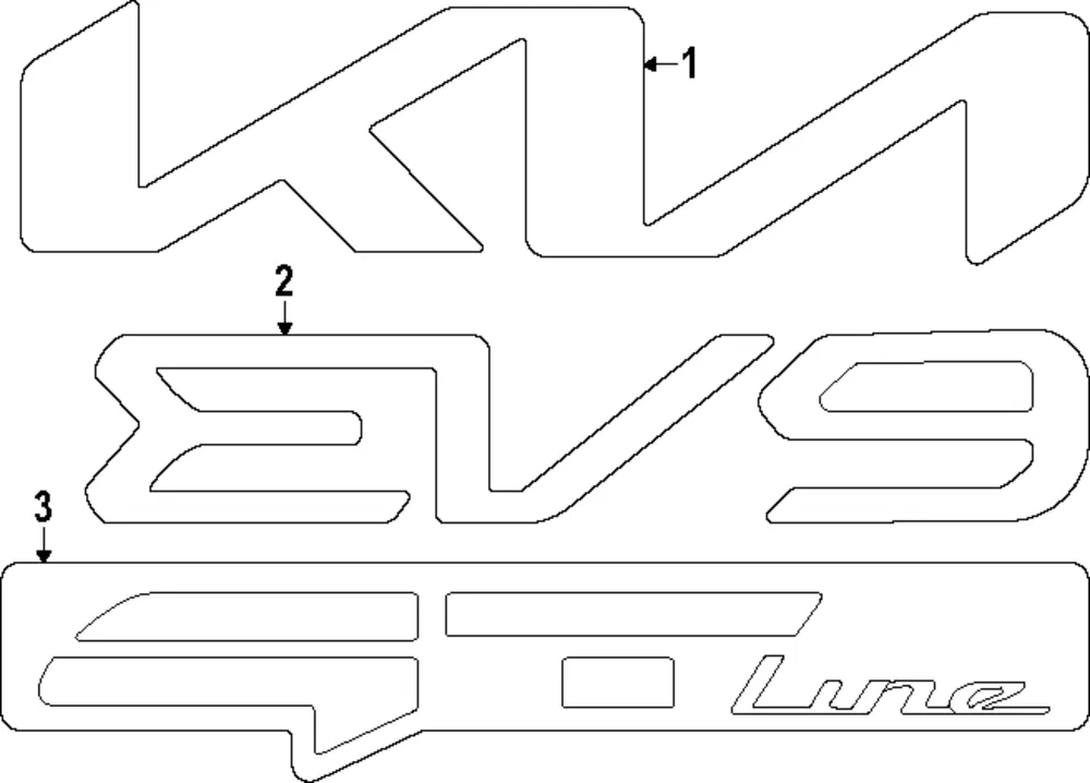 Nameplate - Kia (86300-DO100)