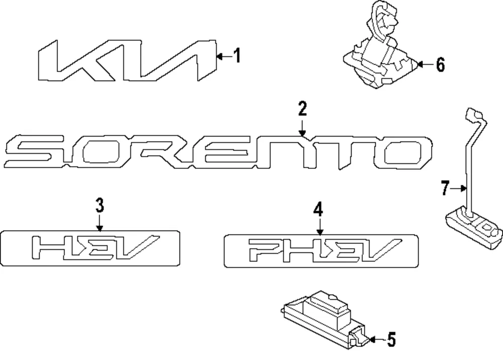 Nameplate - Kia (86314-P4900)