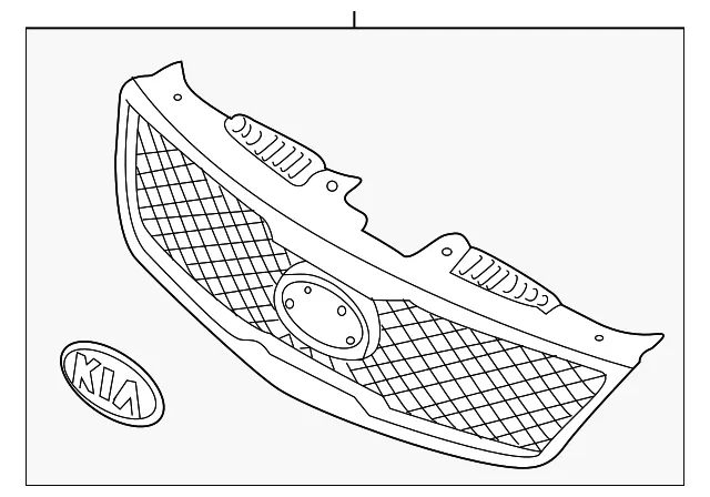 Grille Assembly - Kia (86350-1M310)