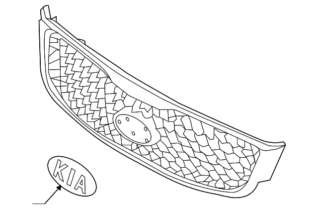 Grille - Kia (86380-C6010MS5)