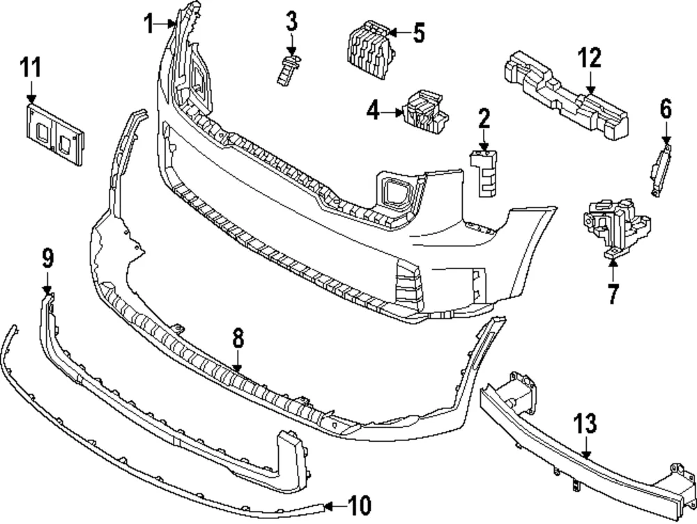 Bumper Cover Bracket - Kia (86555-R5JA0)
