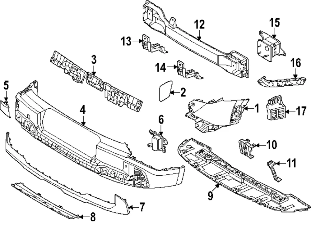 Bumper Bracket - Kia (86625-DO100)