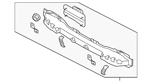 Rail Rear Bumper - Kia (86631-1W220)