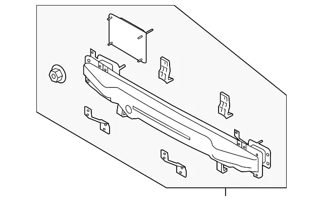 Rail Rear Bumper - Kia (86631-1W520)