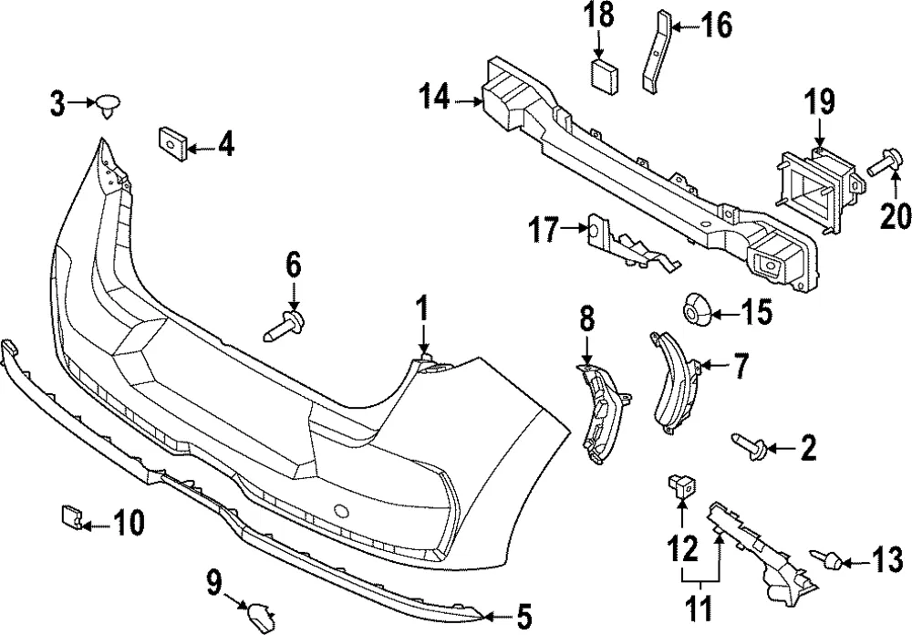 Rear Molding - Kia (86696-K0GA0)