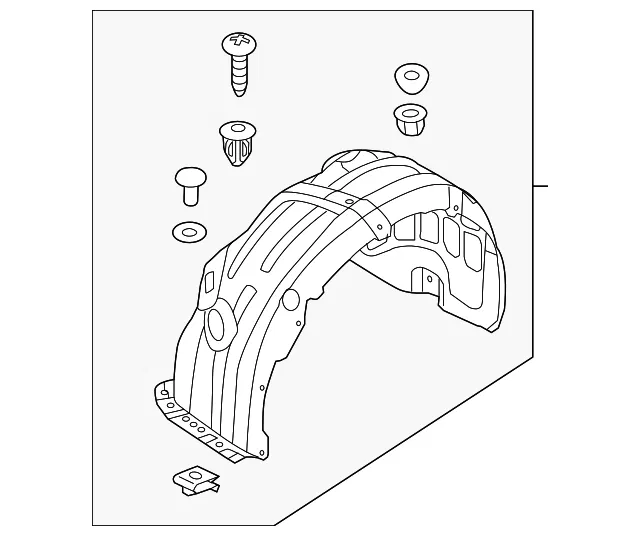 Fender Liner - Driver's Side (LH) - Kia (86811-A8500)