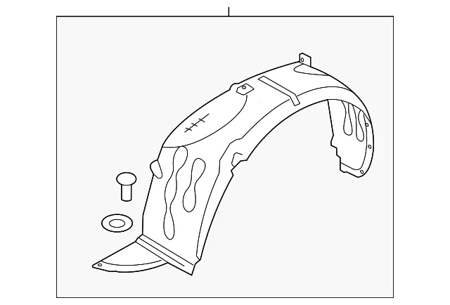 Fender Liner - Passenger Side (RH) - Kia (86812-1W001)