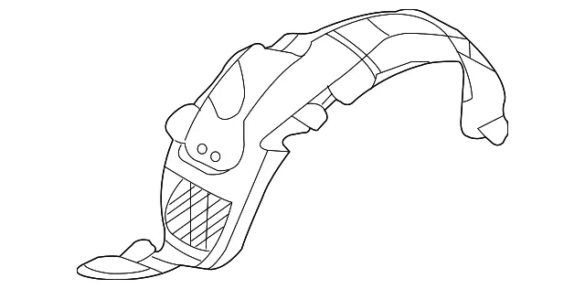 Fender Liner - Passenger Side (RH) - Kia (86812-2G001)