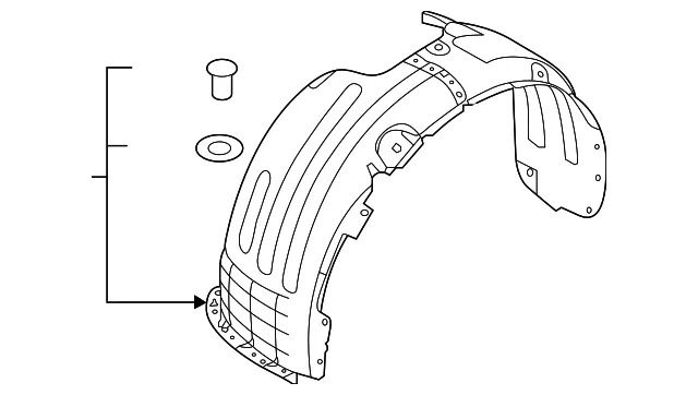 Fender Liner - Kia (86812-G5500)