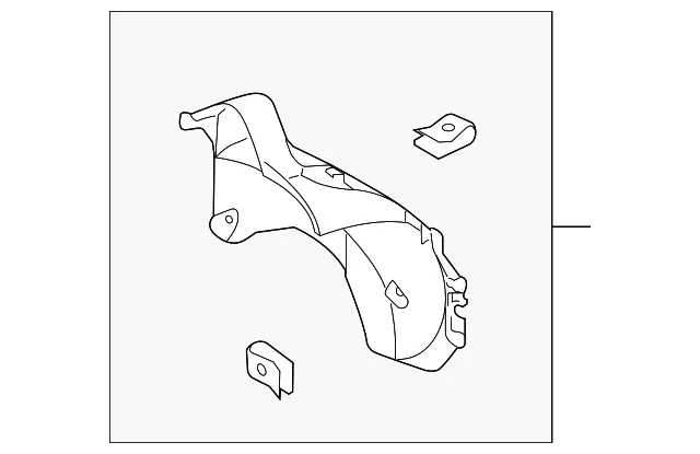 Splash Shield - Passenger Side (RH) - Kia (86822-1M300)