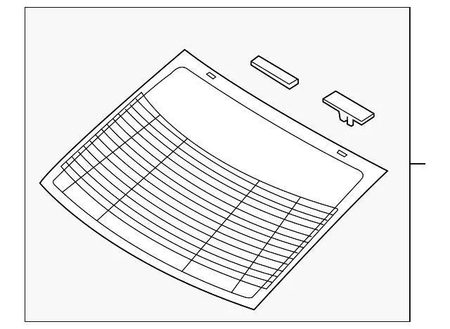 Back Glass - Kia (87110-1M300)