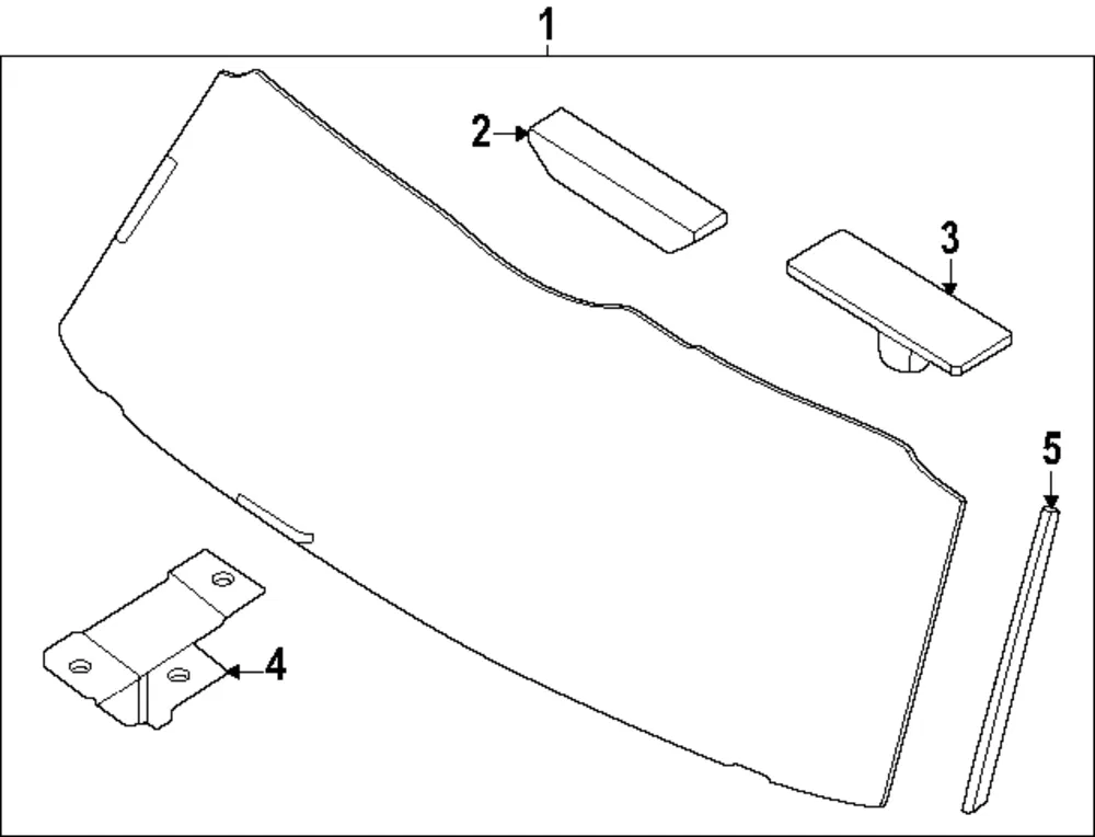Lift Gate Glass - Kia (87110-DO300)