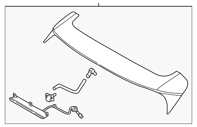 Rear Spoiler - Kia (87210-D9000KCS)