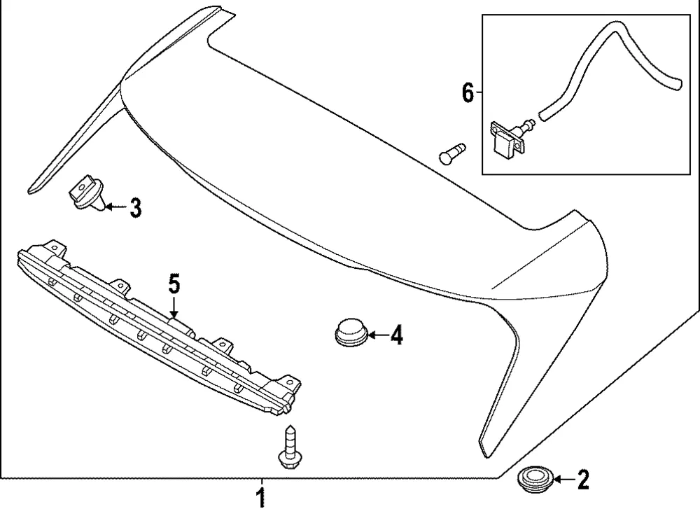 Rear Spoiler - Kia (87210-DW000JUG)