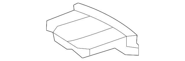 Roof Molding Rear Cap - Passenger Side (RH) - Kia (87229-D4000)