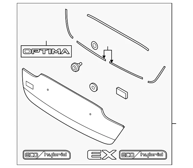 Molding Assembly - Kia (87370-2T700-DS)