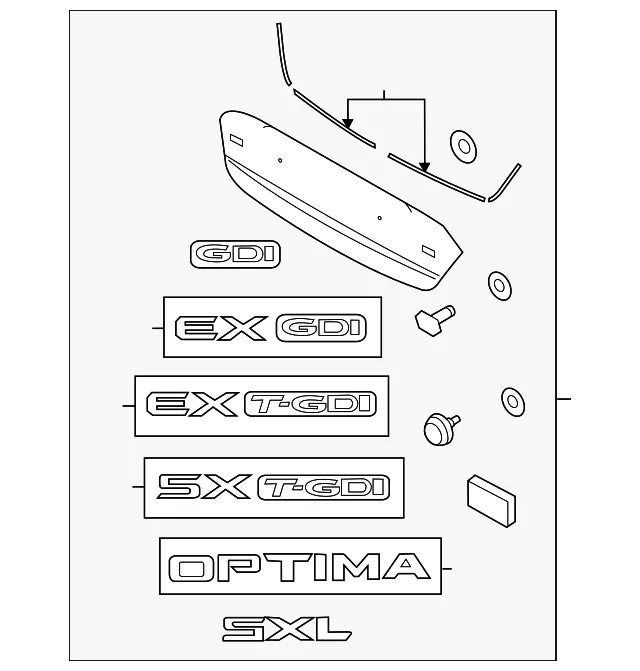 Molding Assembly - Kia (87370-4C010)
