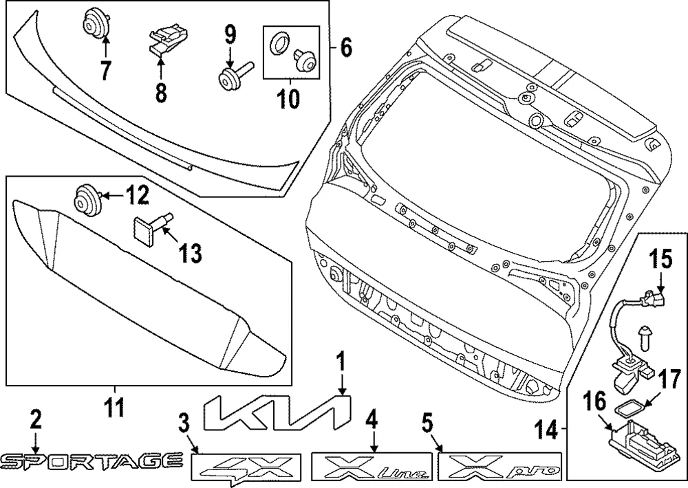 Lower Molding - Kia (87370-P1010)