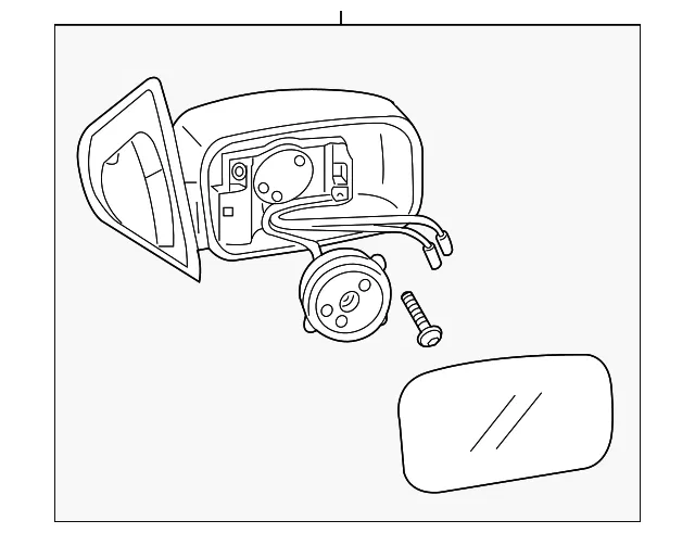 Mirror Assembly - Driver's Side (LH) - Kia (87601-3E710)