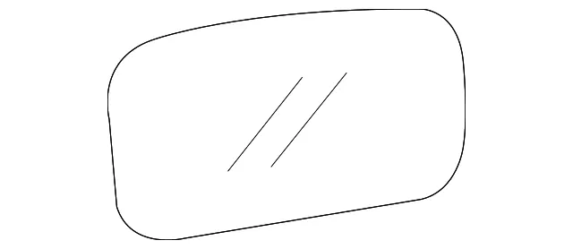 Mirror Glass - Passenger Side (RH) - Kia (87607-3E600)