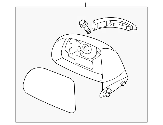 Mirror Assembly - Driver's Side (LH) - Kia (87610-1D911)