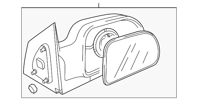 Mirror Assembly - Driver's Side (LH) - Kia (87610-1F00100)