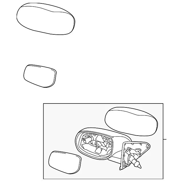 Mirror Assembly - Driver's Side (LH) - Kia (87610-1M105)