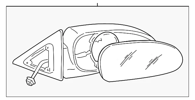 Mirror Assembly - Driver's Side (LH) - Kia (87610-3C020)
