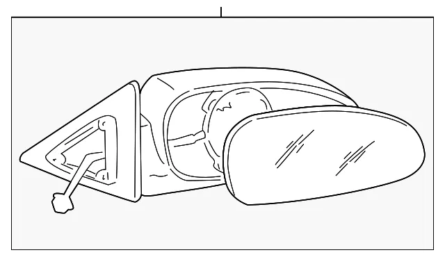 Mirror Assembly - Driver's Side (LH) - Kia (87610-3F110)