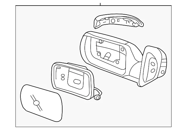 Mirror Assembly - Driver's Side (LH) - Kia (87610-4D911)