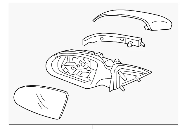 Mirror Assembly - Driver's Side (LH) - Kia (87610-A8040)