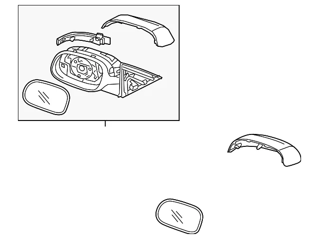 Mirror Assembly - Driver's Side (LH) - Kia (87610-B2570)