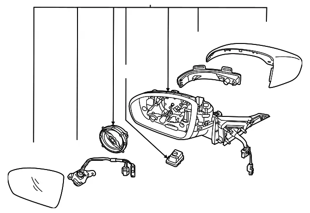 Mirror Assembly - Kia (87610-F6740)