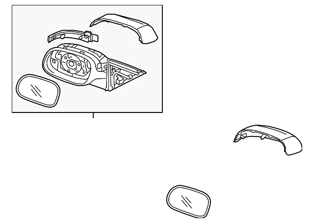 Mirror Assembly - Driver's Side (LH) - Kia (87610-G5300)