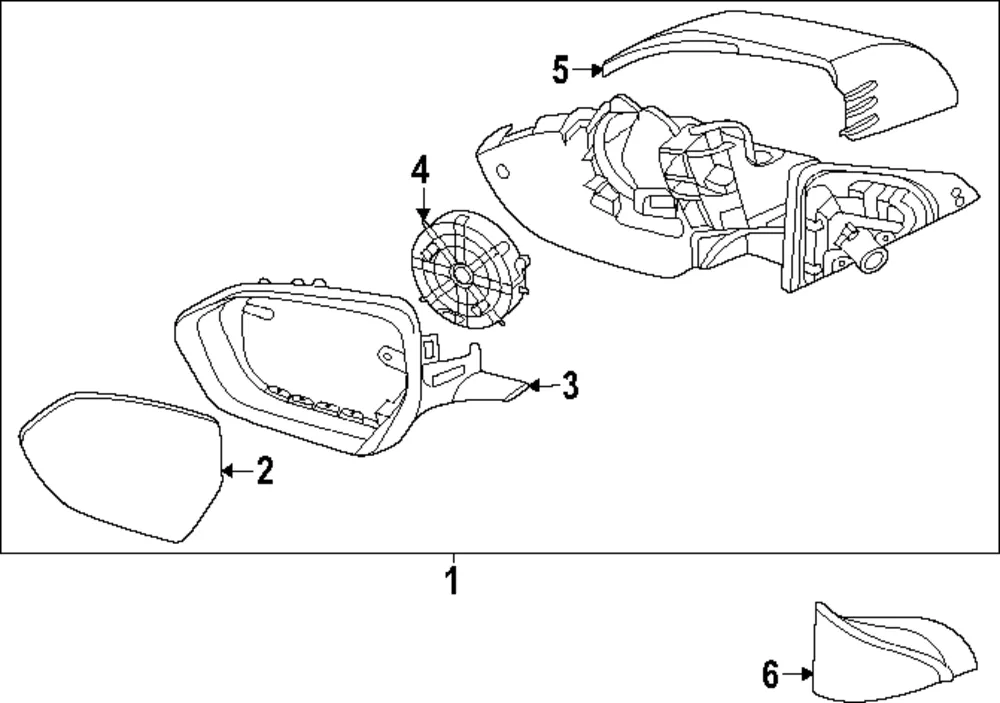 Mirror Assembly - Kia (87610-GGAD0)